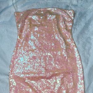Pink Sparkly Tube Dress